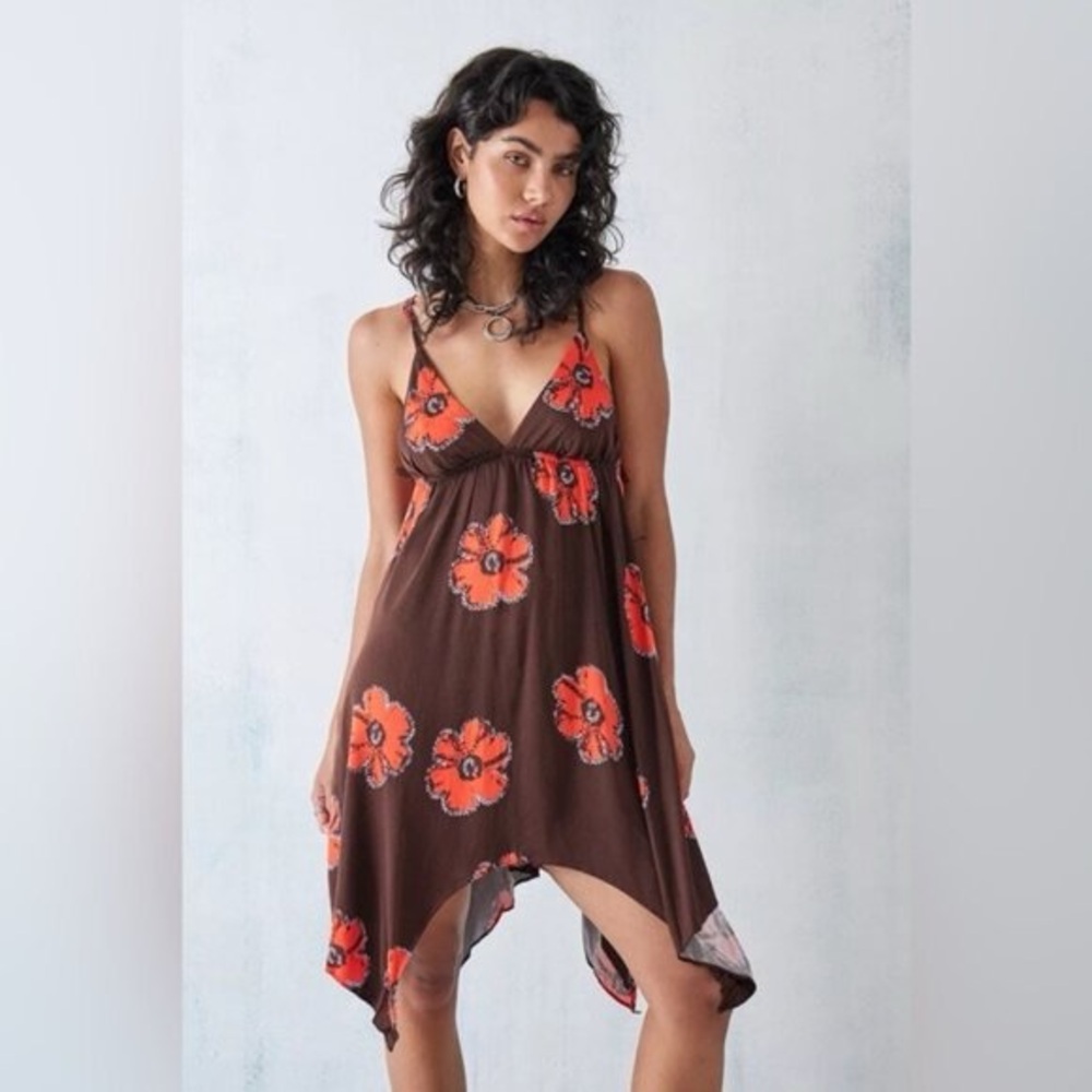 Urban Outfitters Brown Flower Dress
